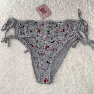 Savage X Fenty ‘Tis The Savage Side Tie Hot Short Holiday Sleepwear Large NWT